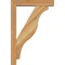 Ekena Millwork Funston Block Rough Sawn Bracket w/ Offset Brace, Western Red Cedar, 4"W x 16"D x 24"H BKT0402X16X24FST05RWR - alternate 3